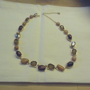 White House Black Market Gold & Brown Necklace